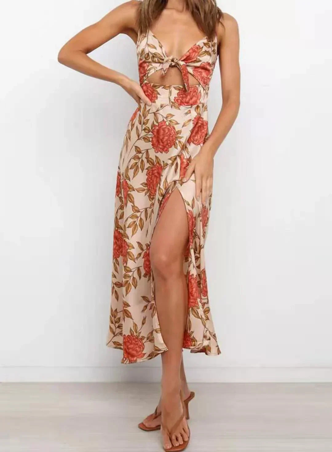 Susie - Vestido midi Florence con escote de encaje