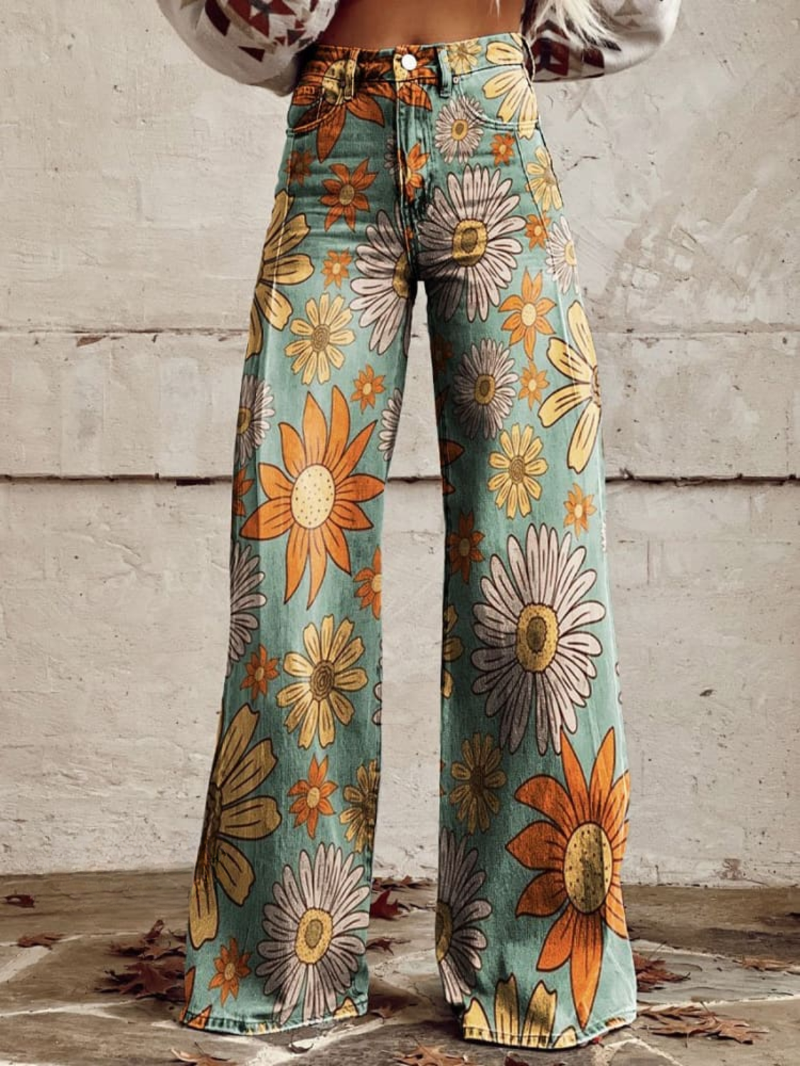 Tanía | Pantalón ancho floral vintage