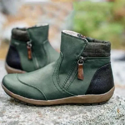 Gina - Botas tobilleras impermeables con cremallera para mujer