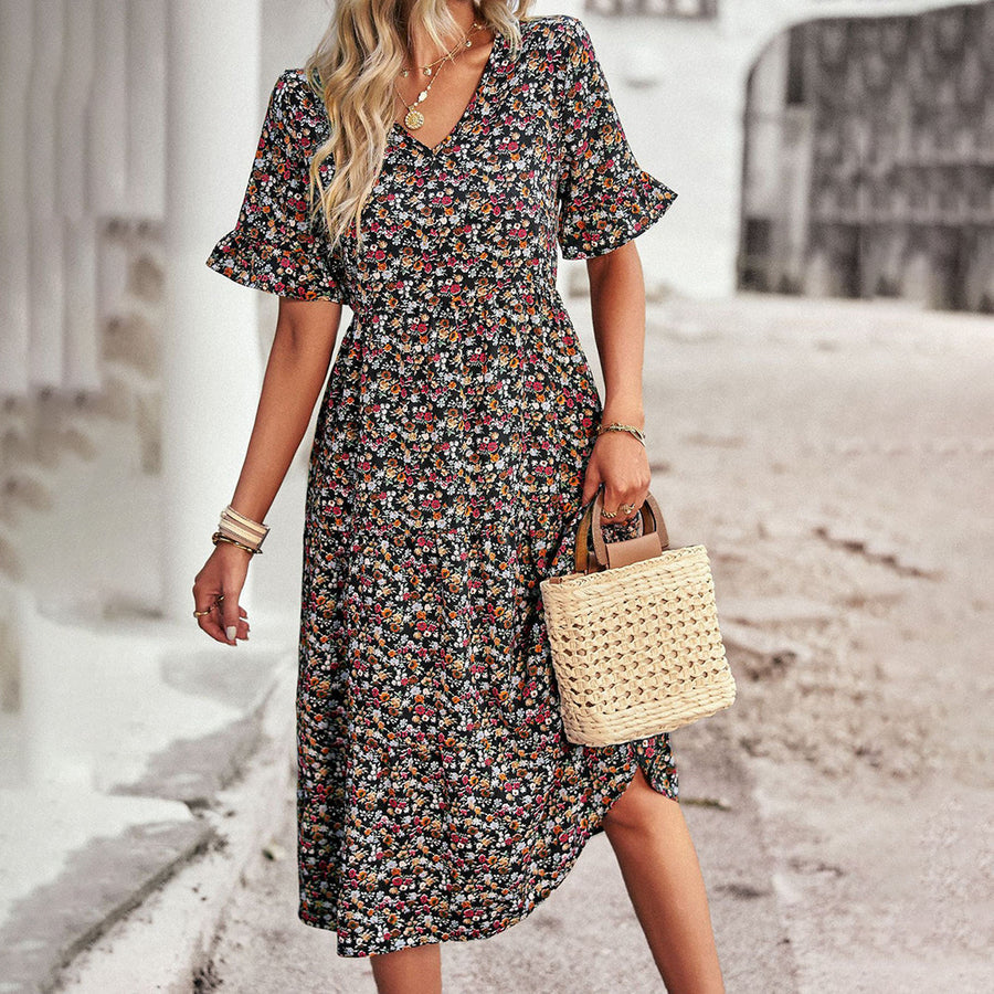 Paula- Vestido midi floral