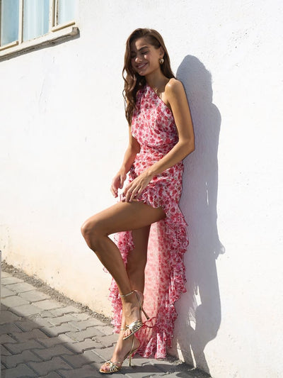 Sunny - Vestido con estampado floral y volantes