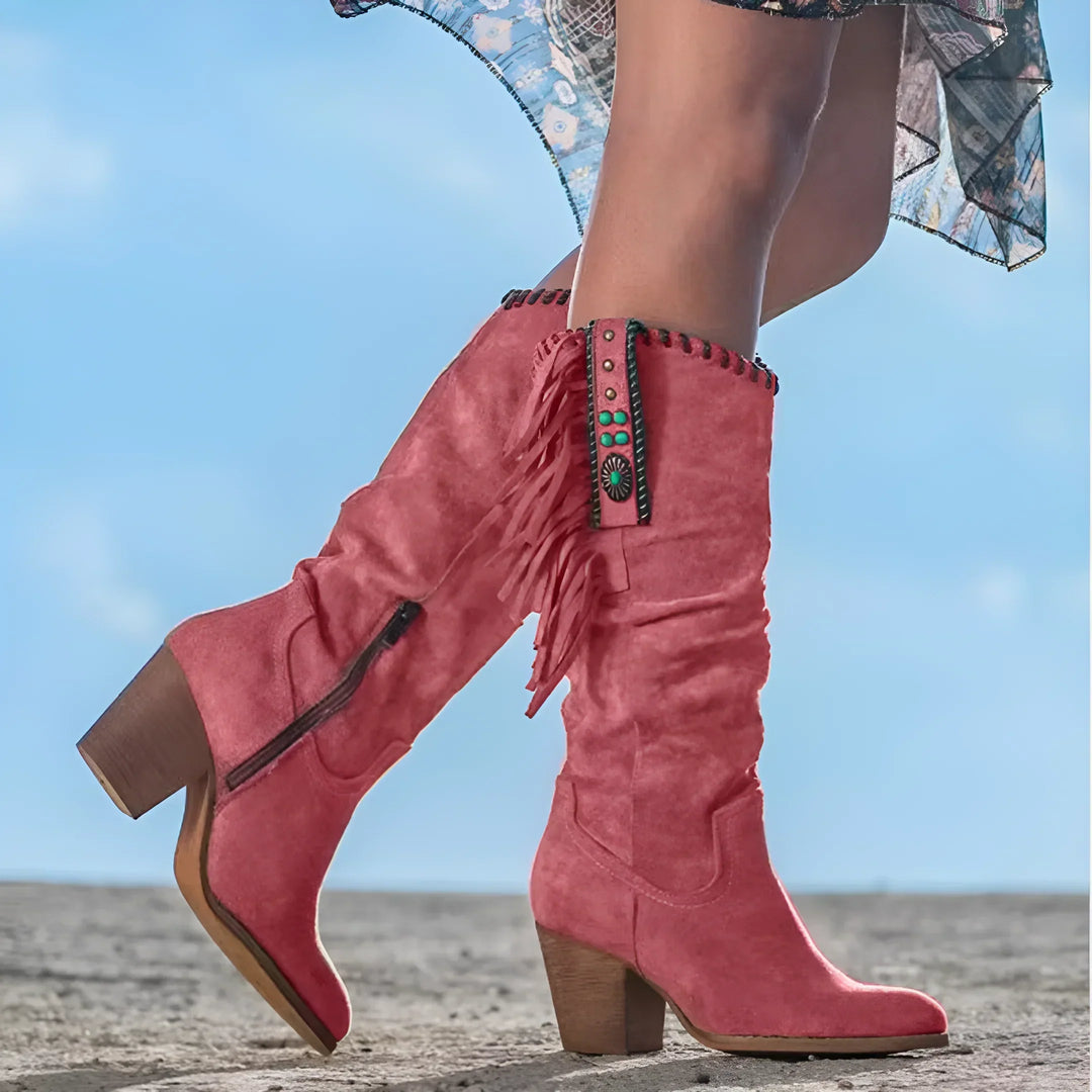 Mara™ - Botas vaqueras de piel