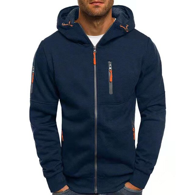 Chaqueta deportiva con capucha para hombre