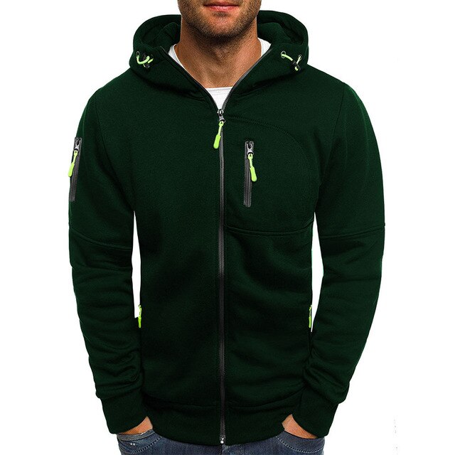 Chaqueta deportiva con capucha para hombre