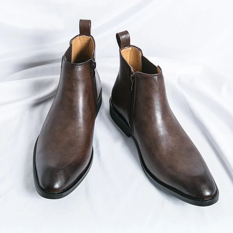 Cooper | Botas Chelsea de piel con cremallera