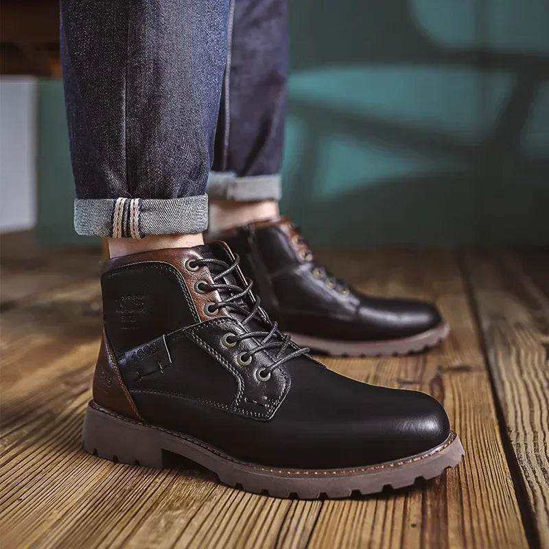 Parker | Botas casual de cuero estilo británico para hombre