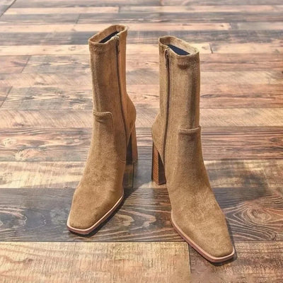 Miley - Botas elegantes con cremallera lateral para mujer