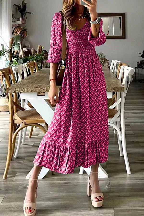 Ona | Vestido con estampado geométrico