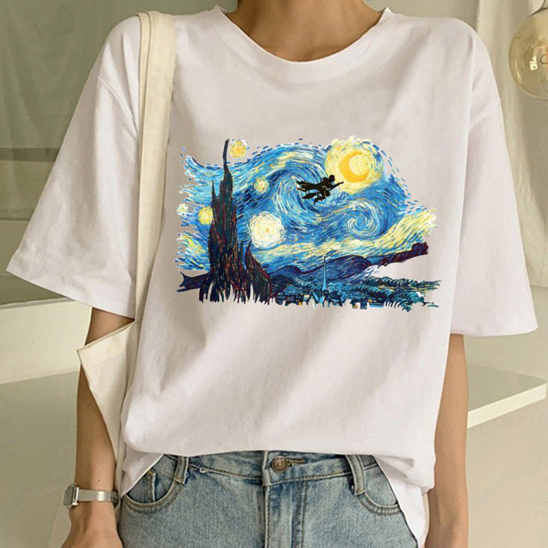 Camiseta con estampado de Van Gogh