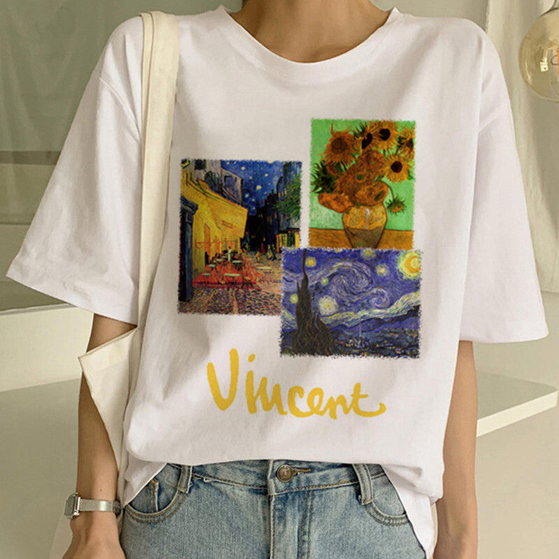 Camiseta con estampado de Van Gogh