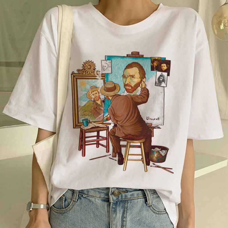 Camiseta con estampado de Van Gogh