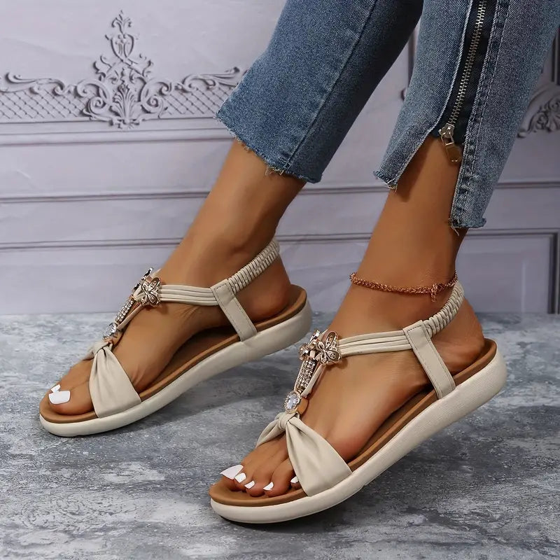 Calevina - Sandalias bohemias con detalles de mariposa