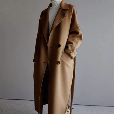 Joan - Chaqueta Overcoat con cuello de solapa